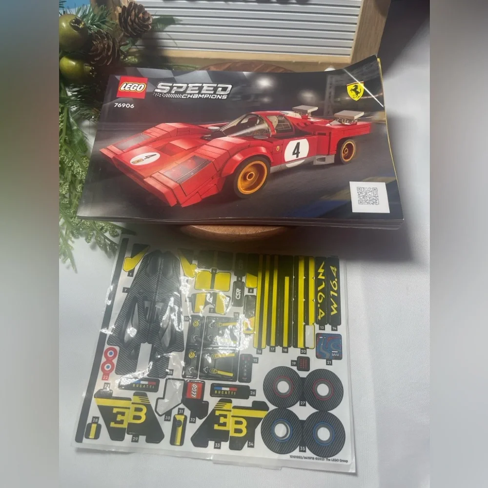 LEGO Speed Champions Ferrari Instructions Manual Sticker Sheet Only